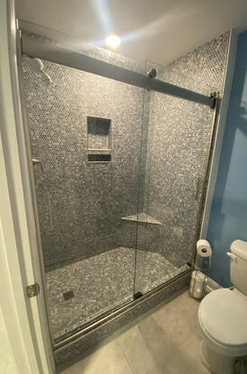 Penny Tile shower