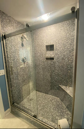 Penny Tile shower