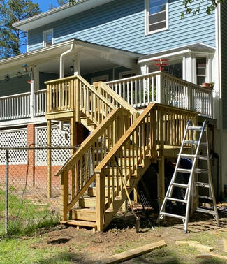 Stair to back yard
