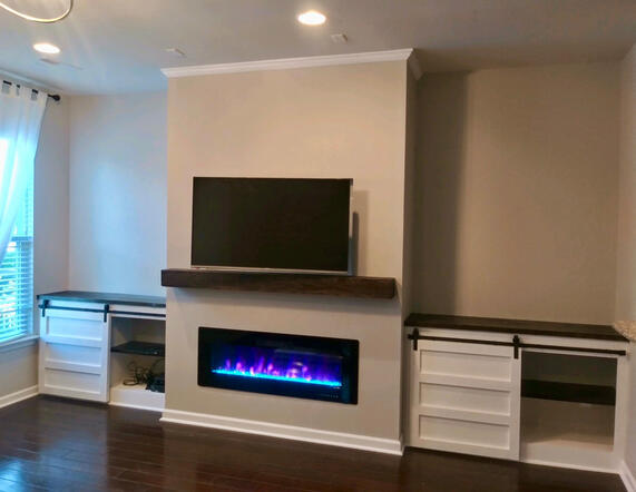 Built-in with electric fireplace